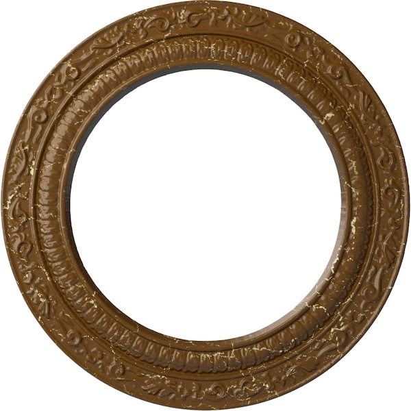 Ekena Millwork Andrea Ceiling Medallion (Fits Canopies up to 8"), 12"OD x 8"ID x 1/2"P, Smokey Topaz Crackle CM12ADSTC - main